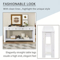 Console Table/Sofa Table With Storage Drawers And Bottom Shelf For Entryway Hallway