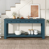 Console Table/Sofa Table With Storage Drawers And Bottom Shelf For Entryway Hallway