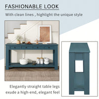 Console Table/Sofa Table With Storage Drawers And Bottom Shelf For Entryway Hallway