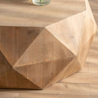 38" Three-Dimensional Embossed Pattern Design American Retro Style Coffee Table