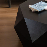 38" Three-Dimensional Embossed Pattern Design American Retro Style Coffee Table