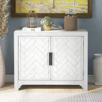 40'' Modern Cabinets With Unique Design Doors With 1 Adjustable Shelves,Suitable For Multiple Rooms Such As Living Room And Study Room