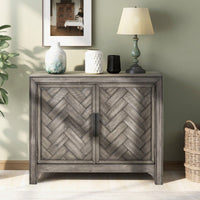 40'' Modern Cabinets With Unique Design Doors With 1 Adjustable Shelves,Suitable For Multiple Rooms Such As Living Room And Study Room