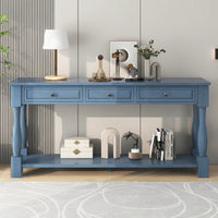 63" Long Console Table With Drawers And Shelf For Entryway, Hallway, Living Room