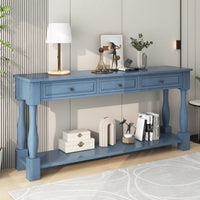 63" Long Console Table With Drawers And Shelf For Entryway, Hallway, Living Room