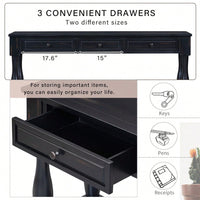 63" Long Console Table With Drawers And Shelf For Entryway, Hallway, Living Room