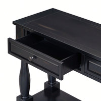 63" Long Console Table With Drawers And Shelf For Entryway, Hallway, Living Room