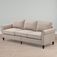 3 Seater Loveseat Sofa, Mid Century Modern Couches For Living Room, Button Tufted Sofa