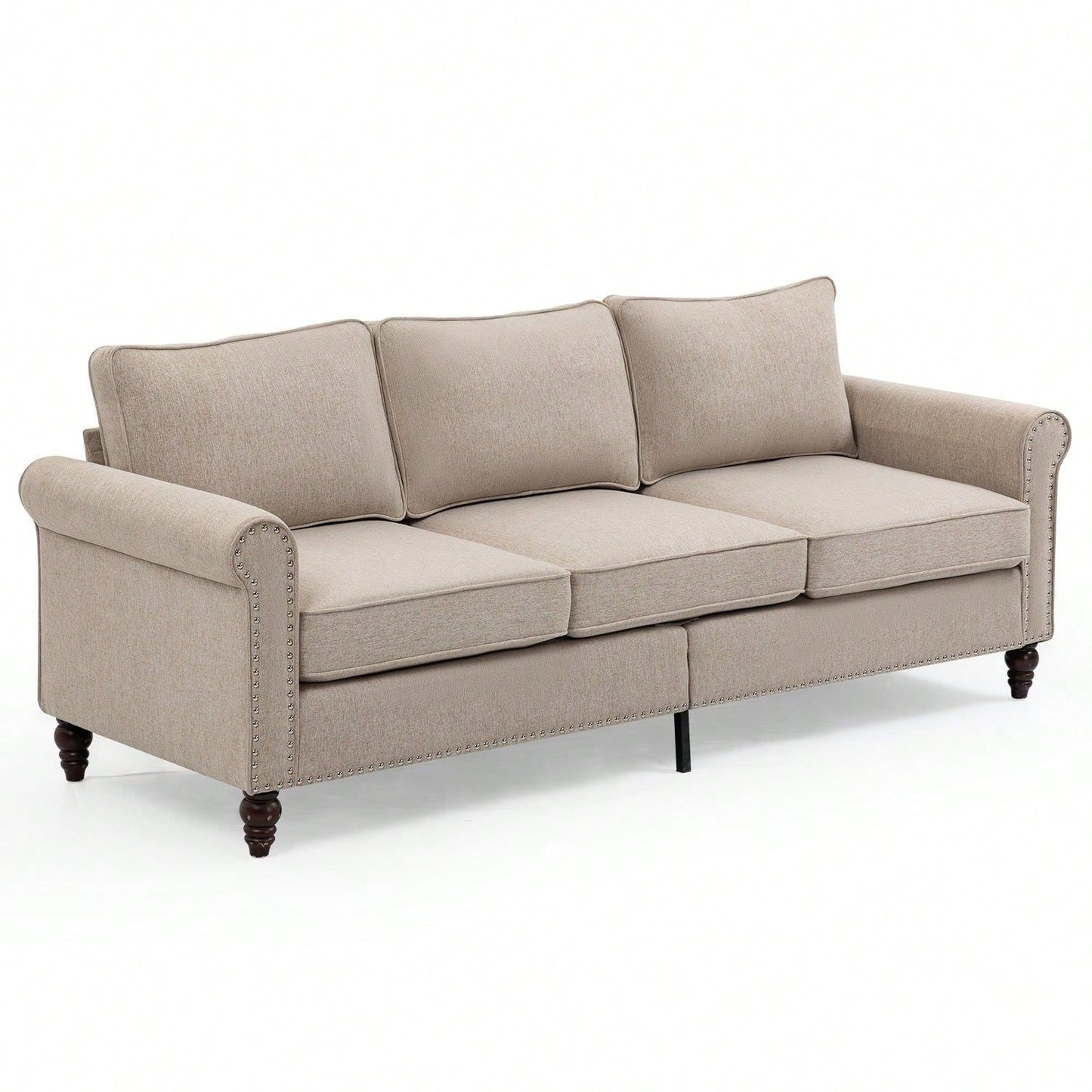 3 Seater Loveseat Sofa, Mid Century Modern Couches For Living Room, Button Tufted Sofa