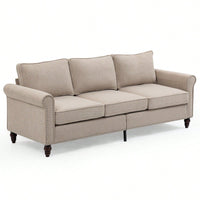 3 Seater Loveseat Sofa, Mid Century Modern Couches For Living Room, Button Tufted Sofa