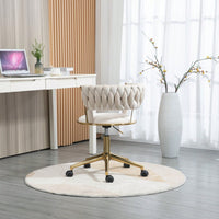 Computer Chair Office Chair Adjustable Swivel Chair Fabric Seat Home Study Chair