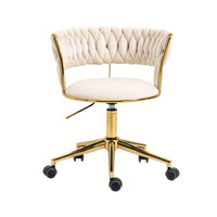 Computer Chair Office Chair Adjustable Swivel Chair Fabric Seat Home Study Chair