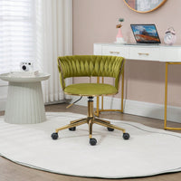 Computer Chair Office Chair Adjustable Swivel Chair Fabric Seat Home Study Chair