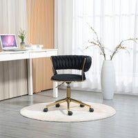 Computer Chair Office Chair Adjustable Swivel Chair Fabric Seat Home Study Chair