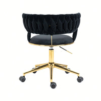 Computer Chair Office Chair Adjustable Swivel Chair Fabric Seat Home Study Chair