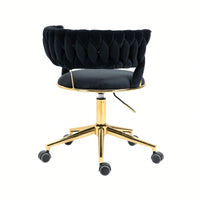 Computer Chair Office Chair Adjustable Swivel Chair Fabric Seat Home Study Chair