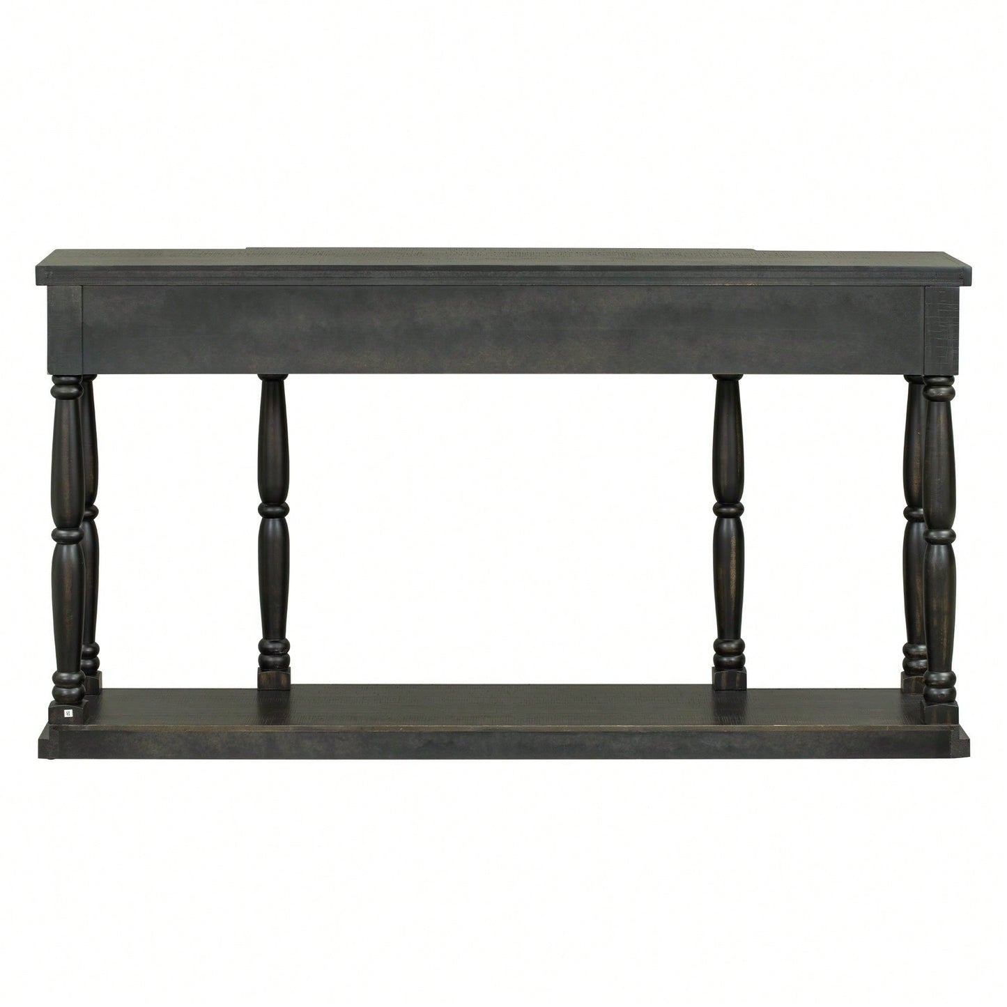 Retro Senior Console Table For Hallway Living Room Bedroom With 4 Front Facing Storage Drawers And 1 Shelf