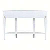 Modern Curved Console Table Sofa Table With 3 Drawers And 1 Shelf For Hallway, Entryway, Living Room