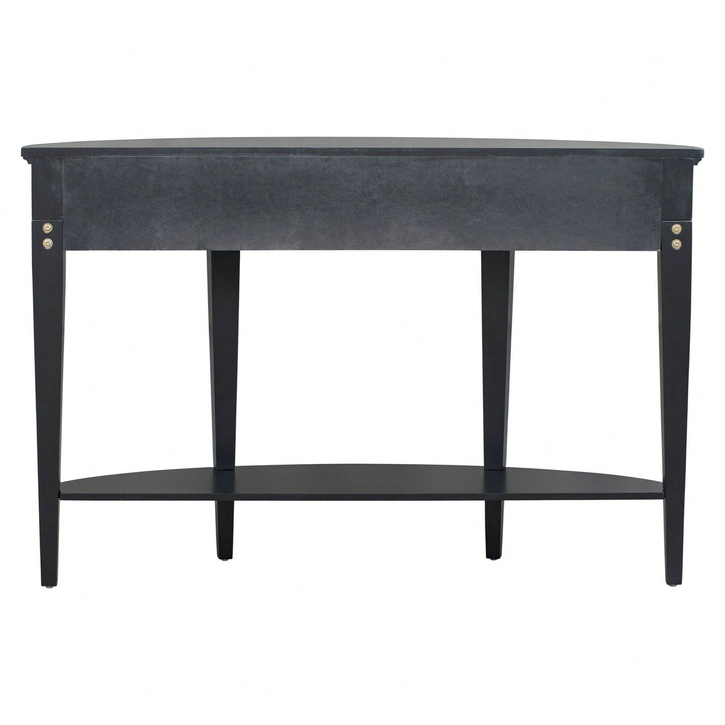 Modern Curved Console Table Sofa Table With 3 Drawers And 1 Shelf For Hallway, Entryway, Living Room