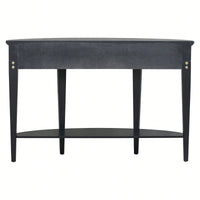 Modern Curved Console Table Sofa Table With 3 Drawers And 1 Shelf For Hallway, Entryway, Living Room