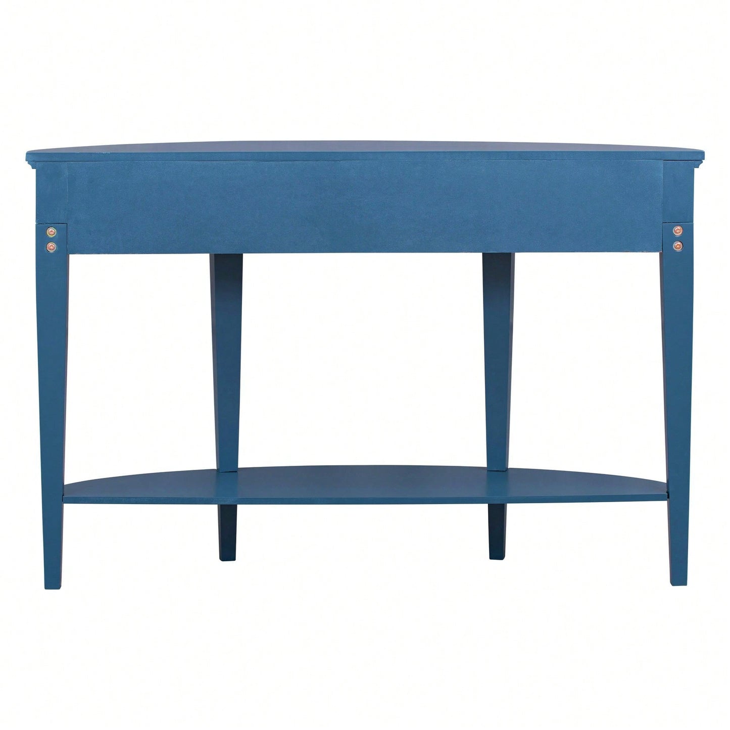 Modern Curved Console Table Sofa Table With 3 Drawers And 1 Shelf For Hallway, Entryway, Living Room