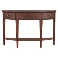 Modern Curved Console Table Sofa Table With 3 Drawers And 1 Shelf For Hallway, Entryway, Living Room