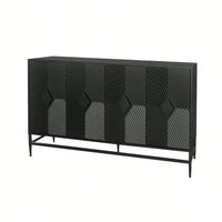 4 Door Wooden Cabinet Sideboard Buffet Server Cabinet Storage Cabinet, For Living Room, Entryway, Hallway, Office, Kitchen And Dining Room