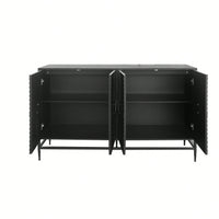 4 Door Wooden Cabinet Sideboard Buffet Server Cabinet Storage Cabinet, For Living Room, Entryway, Hallway, Office, Kitchen And Dining Room