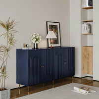 Modern 4 Door Wooden Cabinet Sideboard Buffet Server Cabinet Storage Cabinet