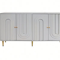 Modern 4 Door Wooden Cabinet Sideboard Buffet Server Cabinet Storage Cabinet