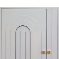 Modern 4 Door Wooden Cabinet Sideboard Buffet Server Cabinet Storage Cabinet