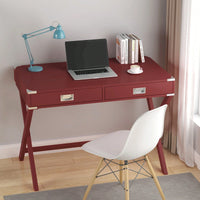 Solid Wood Desk With Drawers, Modern Study Table For Home Office,Small Writing Desk