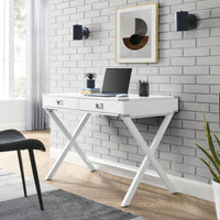 Solid Wood Desk With Drawers, Modern Study Table For Home Office,Small Writing Desk