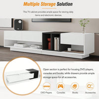 Modern Two-Tone TV Stand for TVs Up to 80 Inches Stylish Media Console with Ample Storage for Living Room