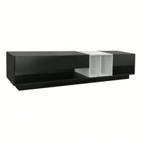 Modern Two-Tone TV Stand for TVs Up to 80 Inches Stylish Media Console with Ample Storage for Living Room