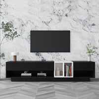 Modern Two-Tone TV Stand for TVs Up to 80 Inches Stylish Media Console with Ample Storage for Living Room