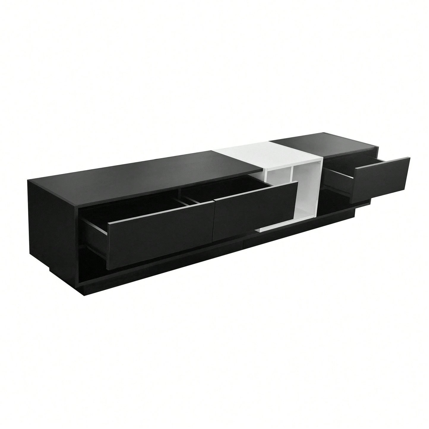 Modern Two-Tone TV Stand for TVs Up to 80 Inches Stylish Media Console with Ample Storage for Living Room