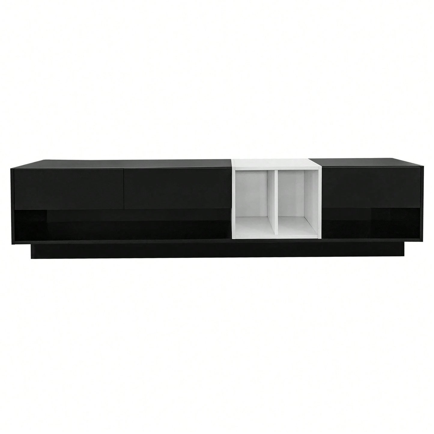 Modern Two-Tone TV Stand for TVs Up to 80 Inches Stylish Media Console with Ample Storage for Living Room