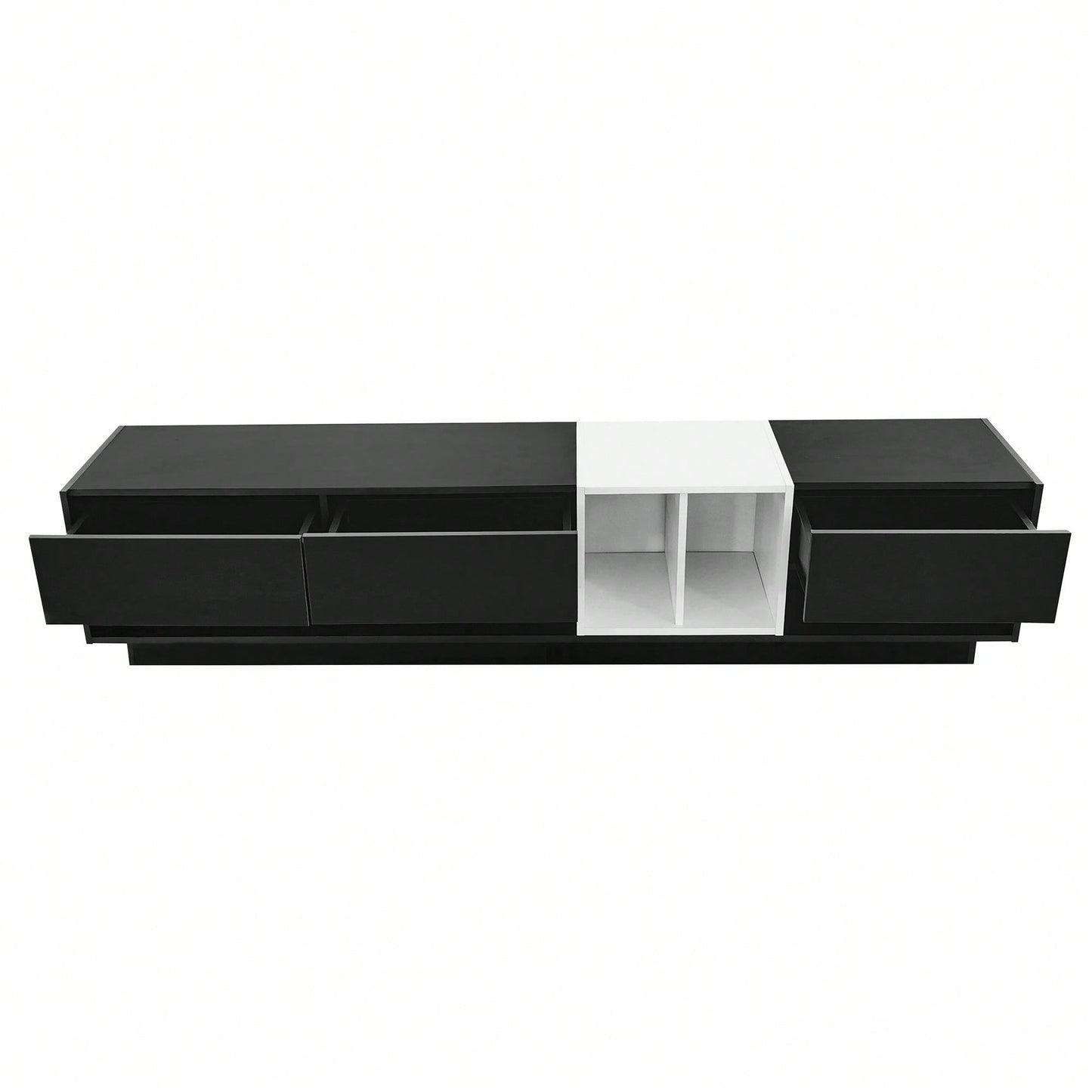 Modern Two-Tone TV Stand for TVs Up to 80 Inches Stylish Media Console with Ample Storage for Living Room