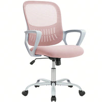 Mid-Back Task Chair With Lumbar Support,Pink