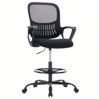 Ergonomic Tall Drafting Chair with Adjustable Height and Lumbar Support for Standing Desks