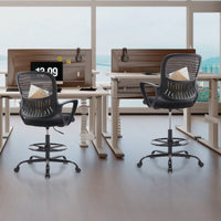 Ergonomic Tall Drafting Chair with Adjustable Height and Lumbar Support for Standing Desks