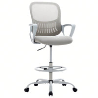 Ergonomic Tall Drafting Chair with Adjustable Height and Lumbar Support for Standing Desks