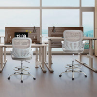 Ergonomic Tall Drafting Chair with Adjustable Height and Lumbar Support for Standing Desks