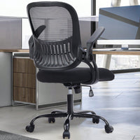 Mid Back Ergonomic Mesh Computer Desk Chair Larger Seat Executive Height Adjustable Swivel Task Chair With Lumbar Support