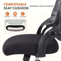 Mid Back Ergonomic Mesh Computer Desk Chair Larger Seat Executive Height Adjustable Swivel Task Chair With Lumbar Support