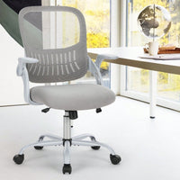 Mid Back Ergonomic Mesh Computer Desk Chair Larger Seat Executive Height Adjustable Swivel Task Chair With Lumbar Support