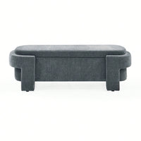 Large Storage Entry Bench With Soft Chenille Upholstery And Quality Foam, Grey
