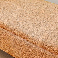 Oval Storage Bench 3D Lamb Fleece Fabric Bench With Large Storage Space For The Living Room, Entryway And Bedroom