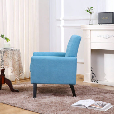 Fabric Accent Chair For Living Room, Bedroom Button Tufted Upholstered Comfy Reading Accent Chairs Sofa